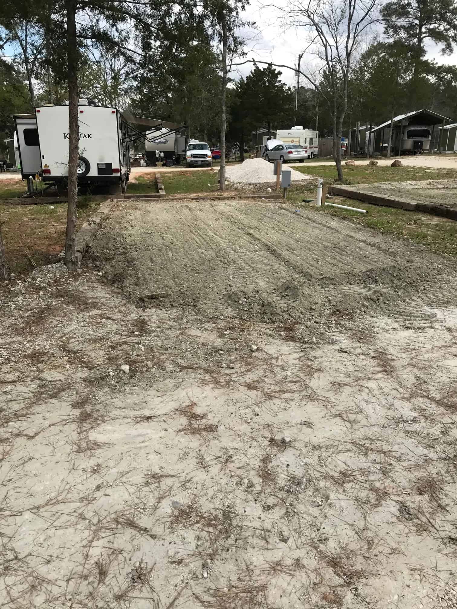 RV site with full hookups