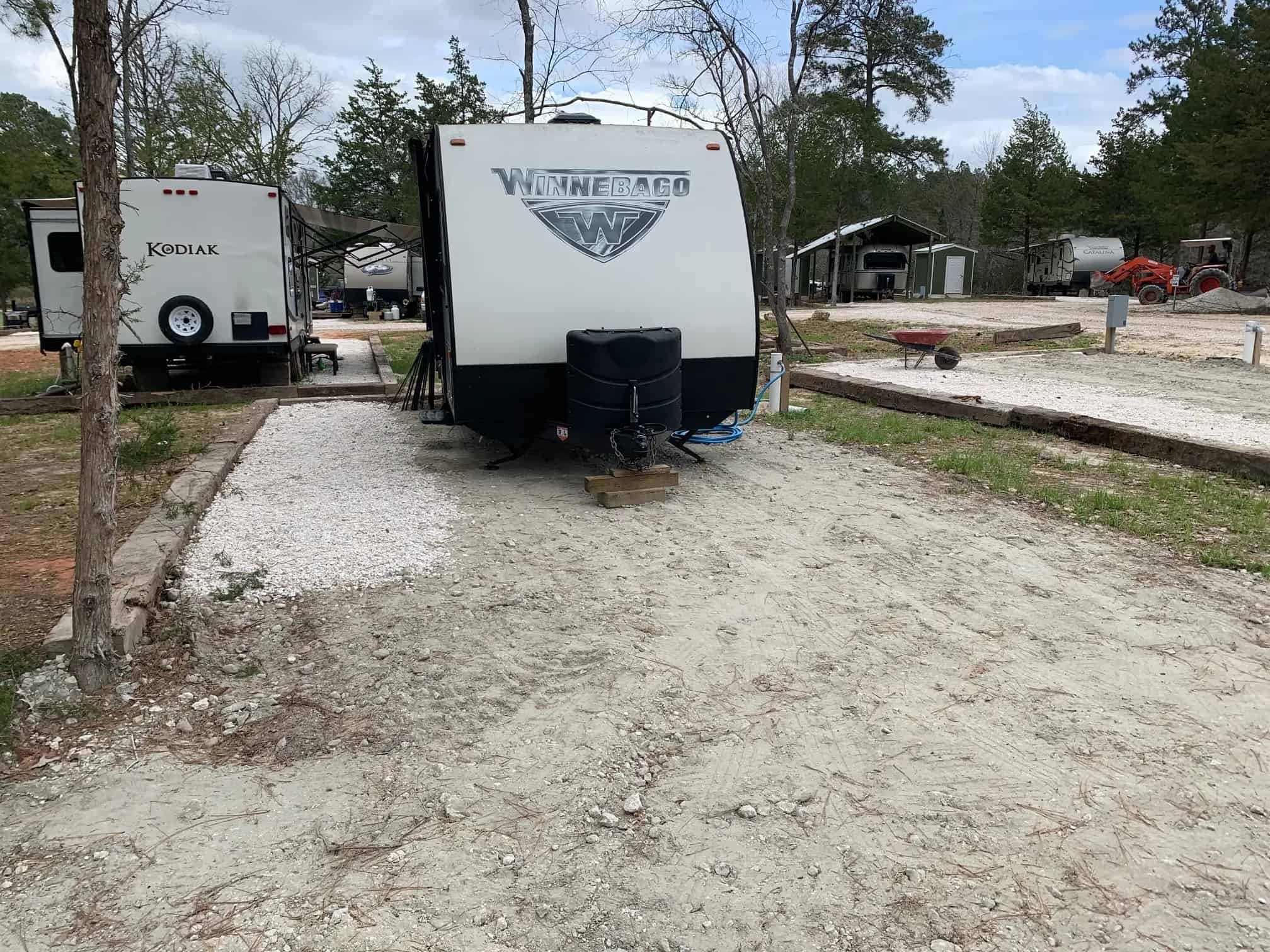 Winnebago RV on spacious site